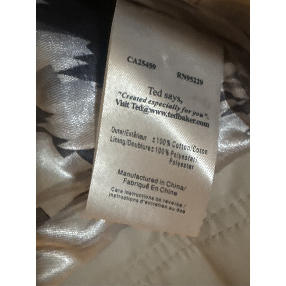 Ted Baker Wms Beige Trench Coat Cropped Dble Breast Sz 2 US 4-6 S Neutral Jacket - Picture 12 of 16